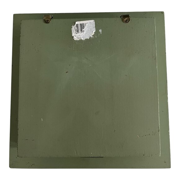 Dennis East International Kitchen Shadow Box – Sage Green Frame with Teapot Cloc - Picture 3 of 4